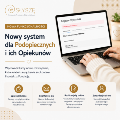 Nowy system online dla Podopiecznych i ich Opiekunów